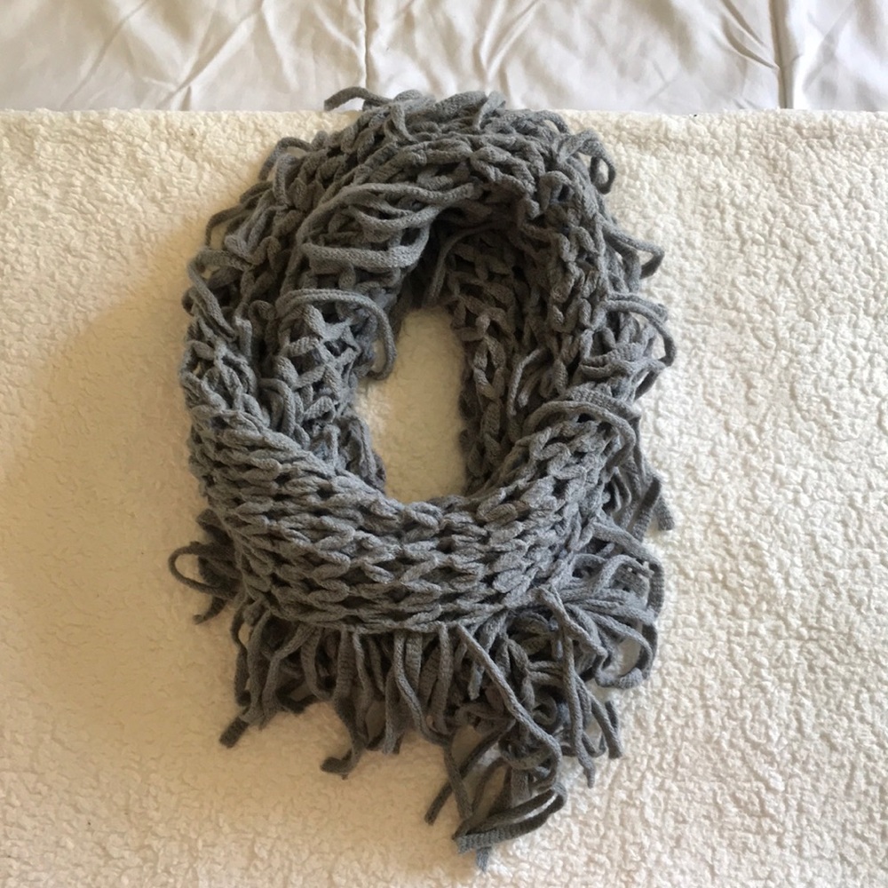 Gray infinity scarf